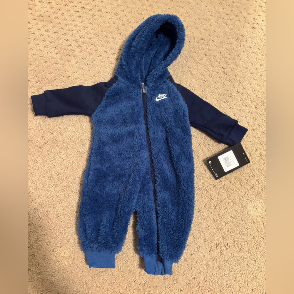 Nike Kids Cozy Blue Hooded Footie